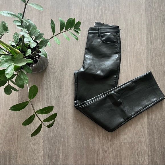 Wilfred Black “Melina” High Rise Vegan Leather Pants - Picture 2 of 13